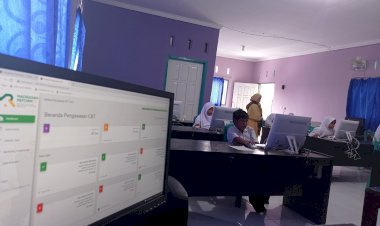 Pelaksanaan AKMI berbasis Komputer MI Jabal Hikmah berjalan Lancar